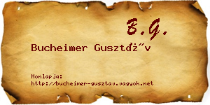 Bucheimer Gusztáv névjegykártya
